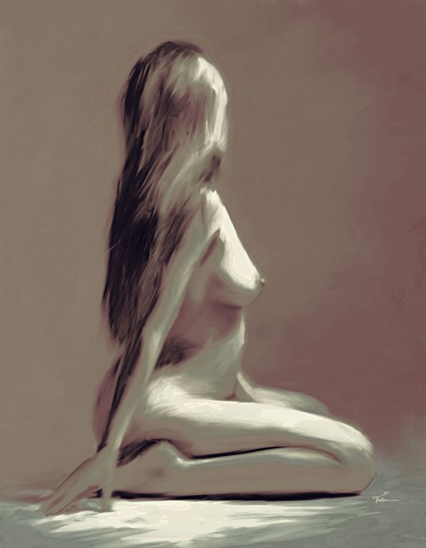 Ginger Sepia Study Artistic Nude Artwork By Artist Van Evan Fuller At