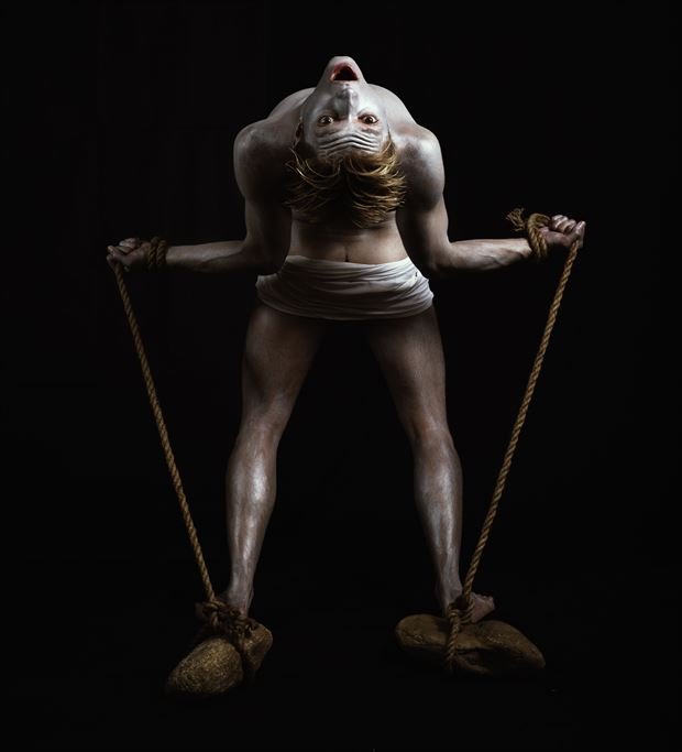  prometheus chained chiaroscuro artwork by photographer hruby