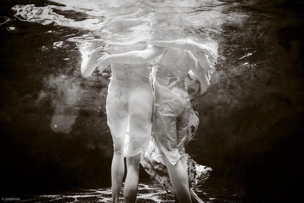 2 Girls embrace Underwater Lesbian Photo by Photographer jody frost