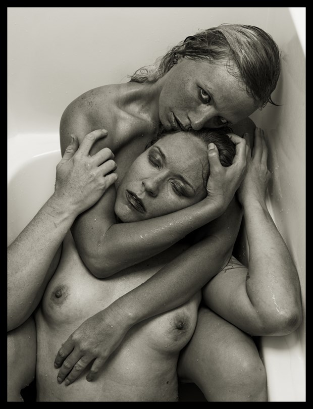 2016 Rosie and Lisa In The Bath Artistic Nude Photo by Photographer R. Michael Walker