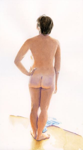 2017 figure study artistic nude artwork by artist aquarellist