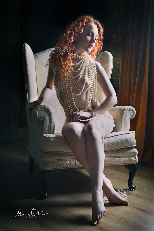 A Girl With Pearls Artistic Nude Photo by Photographer Marie Otero