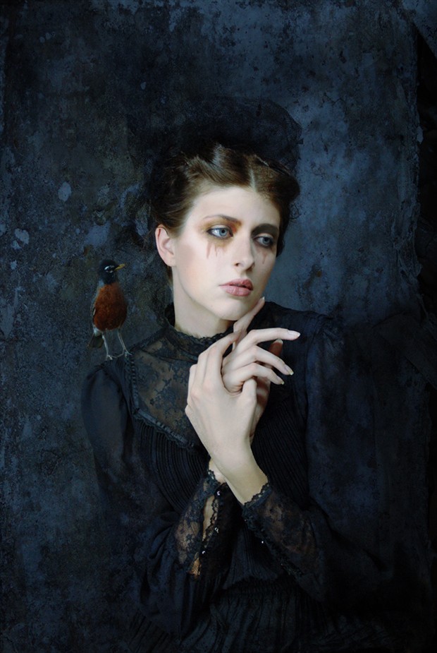 A Little Bird Told Me Vintage Style Artwork by Photographer Thomas Dodd