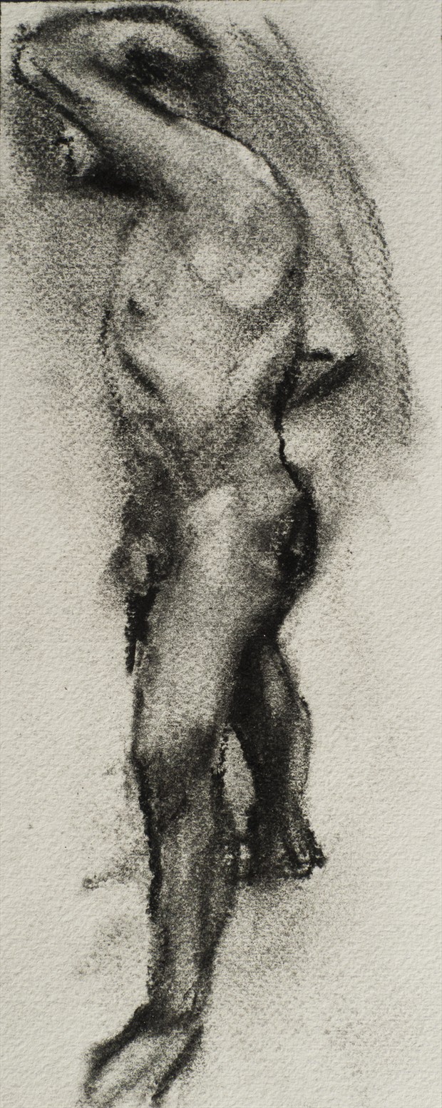 A Quandary. Tiny drawing Artistic Nude Artwork by Artist Ciaran Taylor