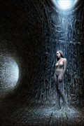 ABSORBED IN HER SELF CREATED MECHANISM Artistic Nude Photo by Artist Jeffery Scott (1019)
