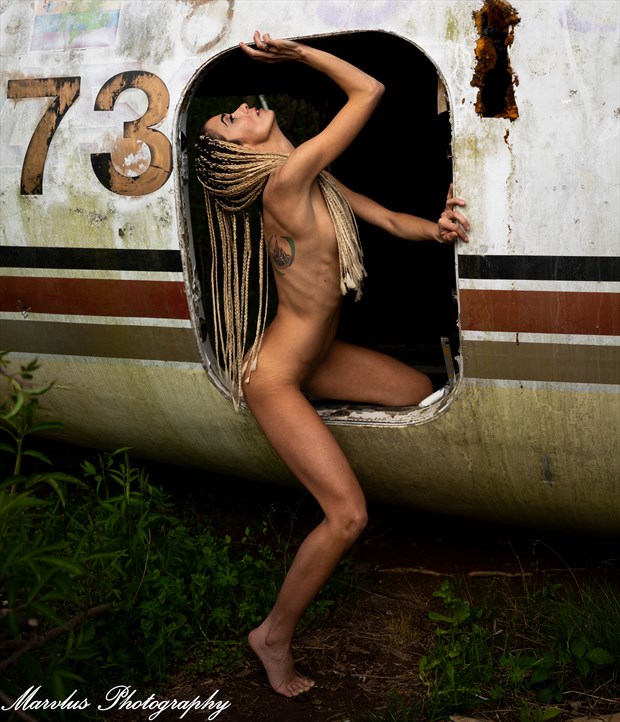 Abandoned Airplane Artistic Nude Photo by Photographer Marvlus
