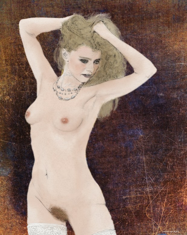 Acting Erotically Artistic Nude Artwork by Artist ianwh