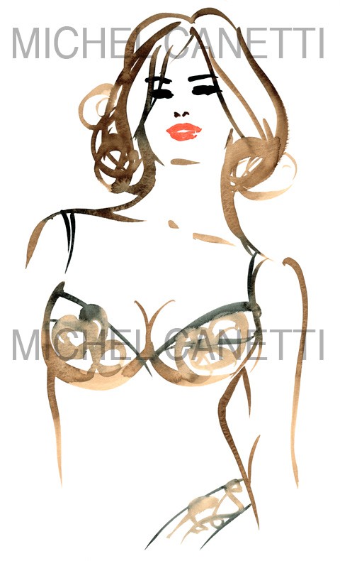 Adriana Artistic Nude Artwork by Artist Michel Canetti