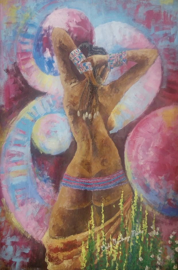 African maiden 3 Artistic Nude Artwork by Artist Ikenga
