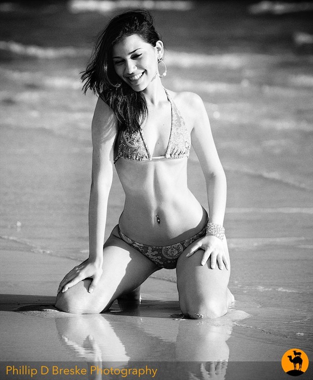 Ana on South Beach, Miami Beach Bikini Photo by Photographer Phillip D Breske