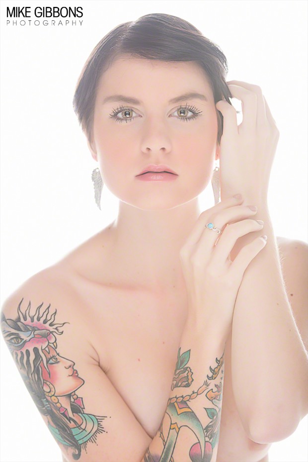 Angel Tattoos Artwork by Model Monica Elizabeth
