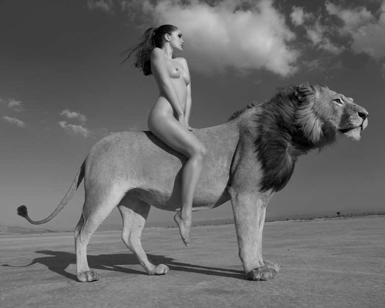 Angela rides the lion Artistic Nude Photo by Photographer Sylvie B