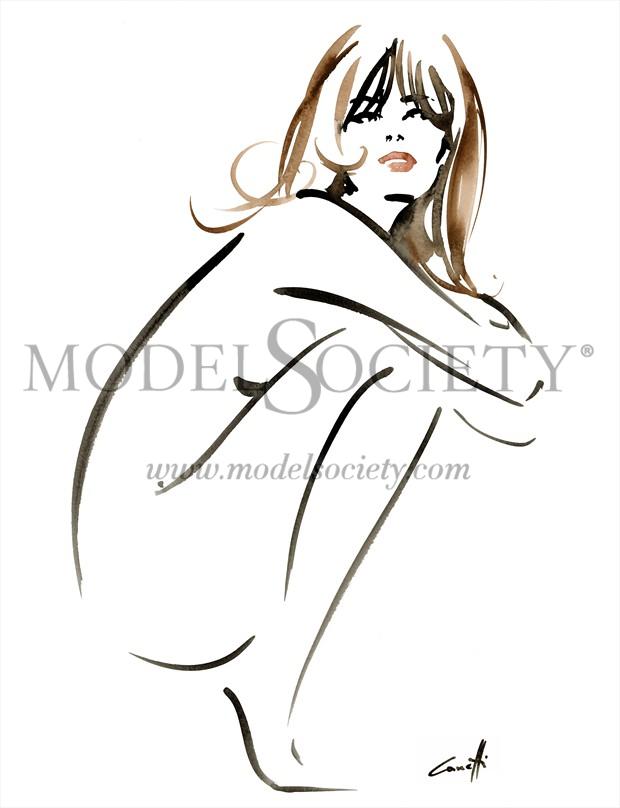 Angelina Artistic Nude Artwork by Artist Michel Canetti