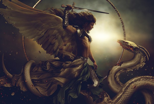 Archangel Michael Surreal Artwork by Photographer Max Solve