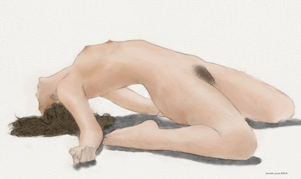 Arching her back Artistic Nude Artwork by Artist ianwh