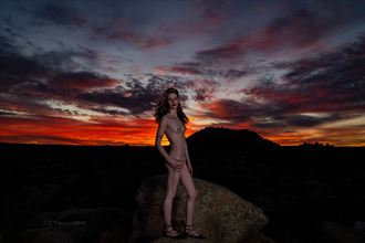 Arizona Sunset Artistic Nude Photo by Model Ortrun