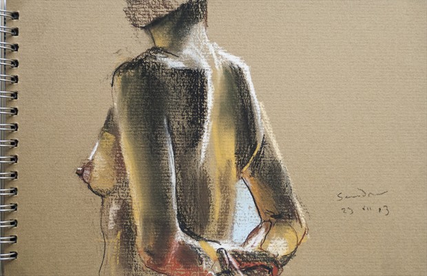 Artistic Nude Figure Study Artwork by Artist Ciaran Taylor