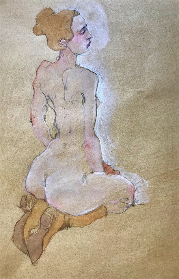 Artistic Nude Figure Study Artwork by Model Chelsea Jo