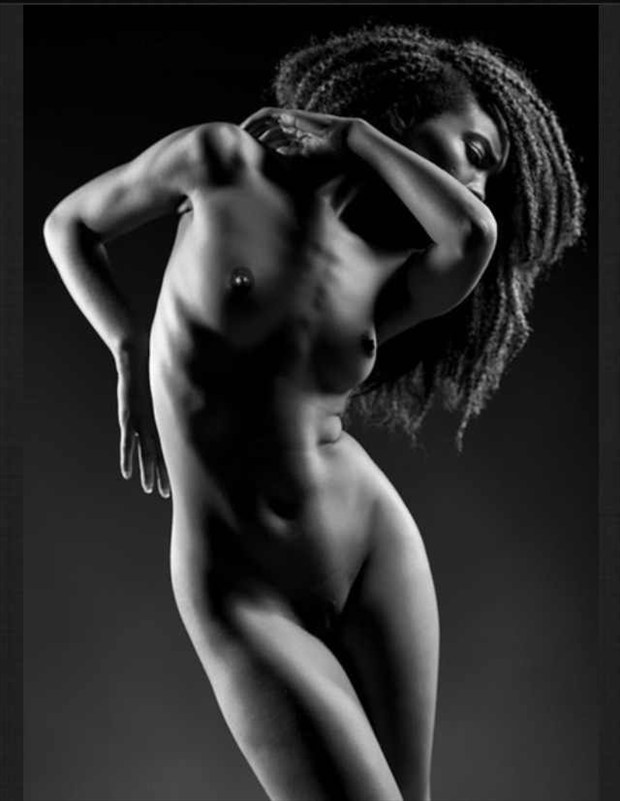 Artistic Nude Silhouette Artwork by Model Tea
