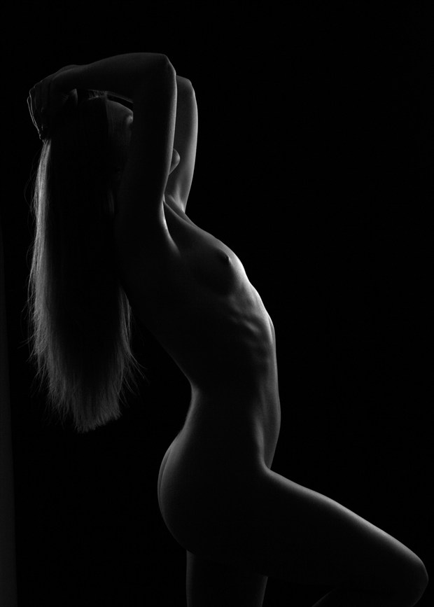 Artistic Nude Silhouette Photo by Model Elina