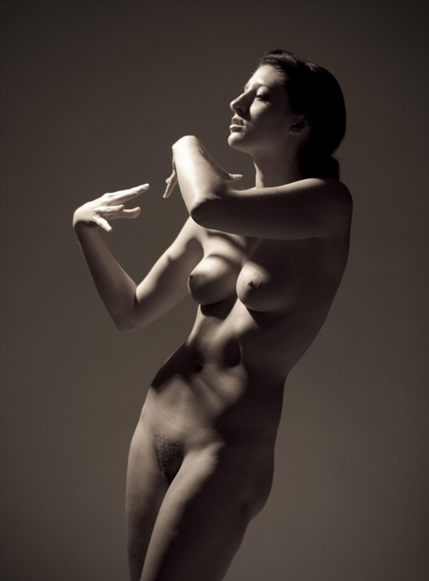 Artistic Nude Studio Lighting Photo by Model Chiara Elisabetta