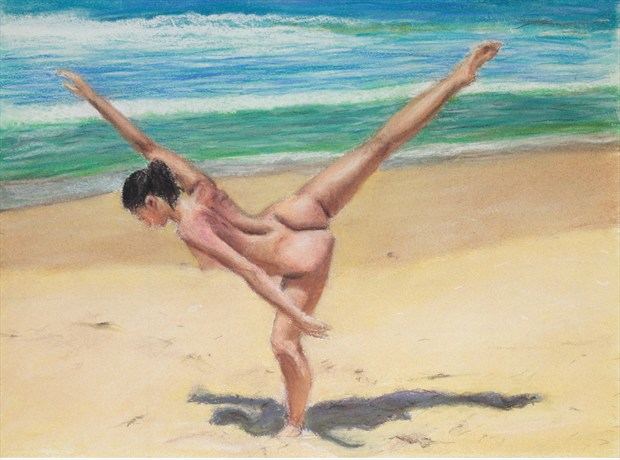 Ballet at the Beach Artistic Nude Artwork by Artist lavisart
