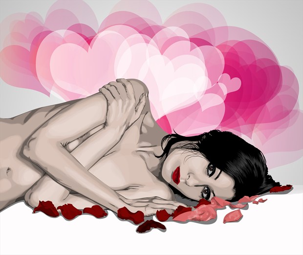 Be My Valentine Artistic Nude Artwork by Artist boot cheese 3000
