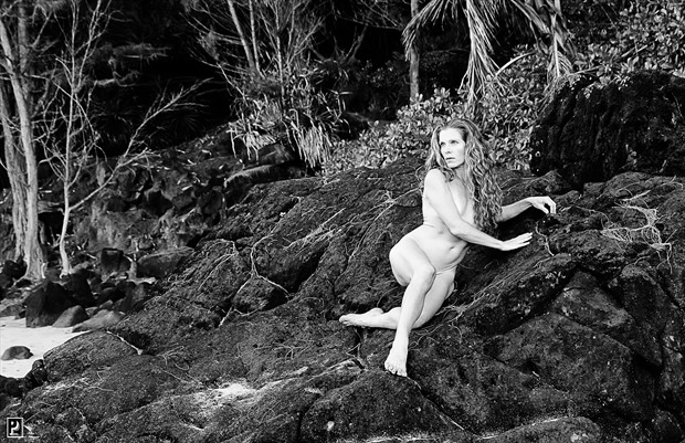 Beauty on Lava Artistic Nude Artwork by Photographer Thom Peters Photog