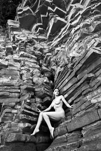 Becca on the Rocks Artistic Nude Artwork by Photographer Aviaandy