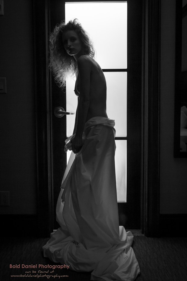 Bed Sheet and Glass Door 9 Artistic Nude Photo by Photographer Bold Daniel