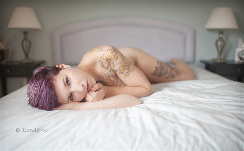 Bedroom eyes. Tattoos Photo by Model Alisa Rae