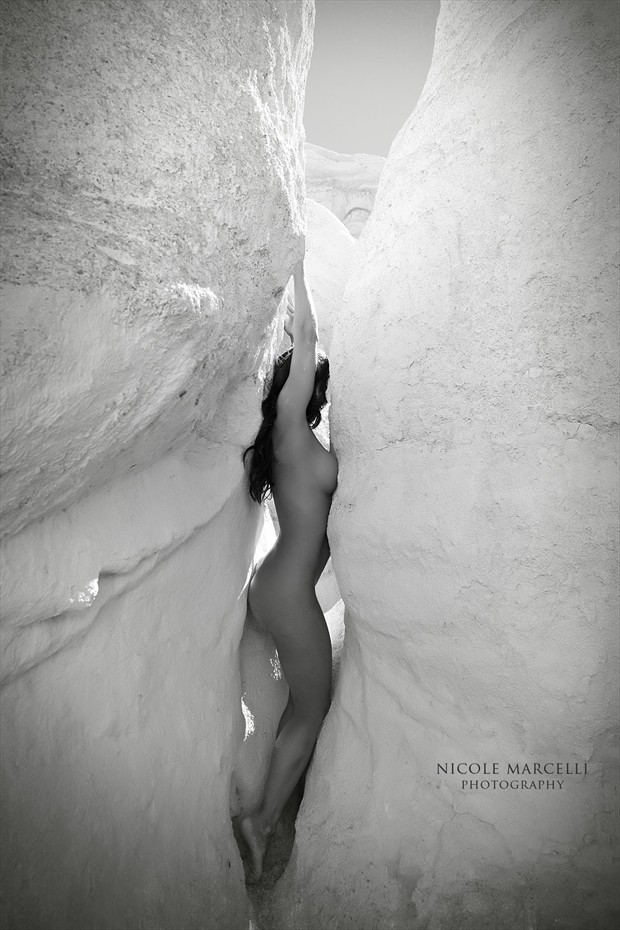 Between a rock and a hard place Artistic Nude Artwork by Model Ceara Blu