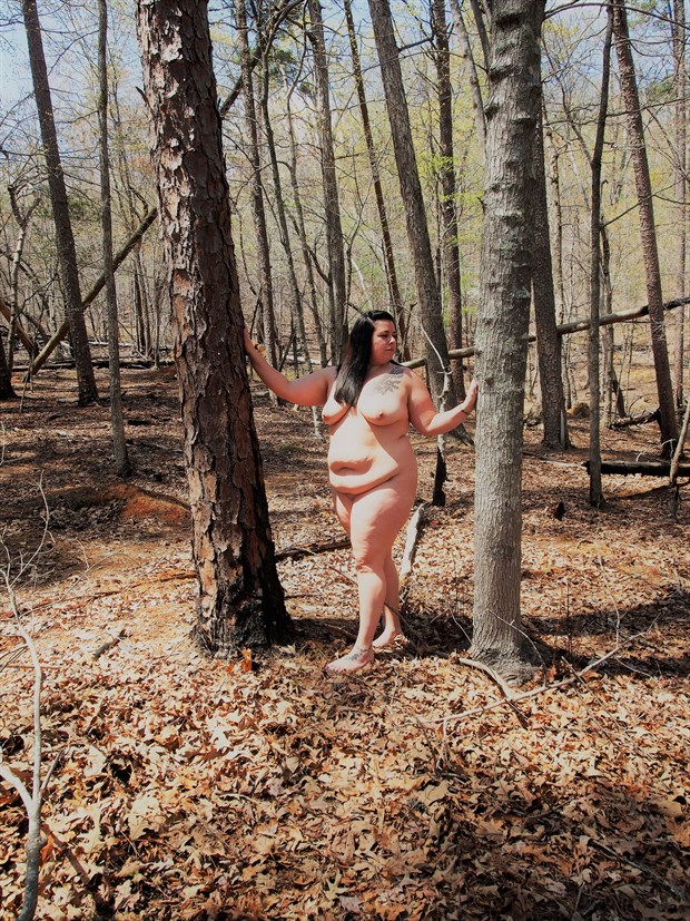 Between two trees Artistic Nude Artwork by Photographer EnlightenedImagesNC