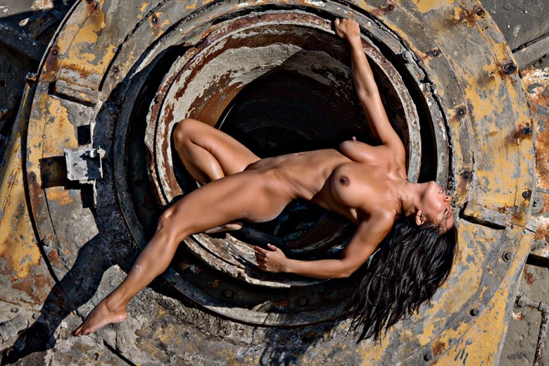 Big Wheel Artistic Nude Photo by Model April A McKay