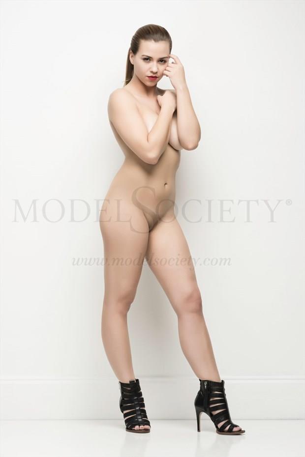 Black Sandal Heels Artistic Nude Photo by Model Charlotte Dell'Acqua