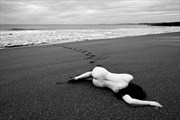 Black sand nude Artistic Nude Photo by Photographer Mike Brown