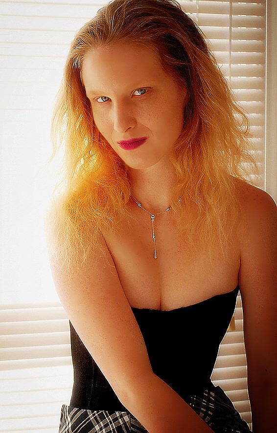 Blonde haired girl in the Window Sensual Photo by Artist Allynimage