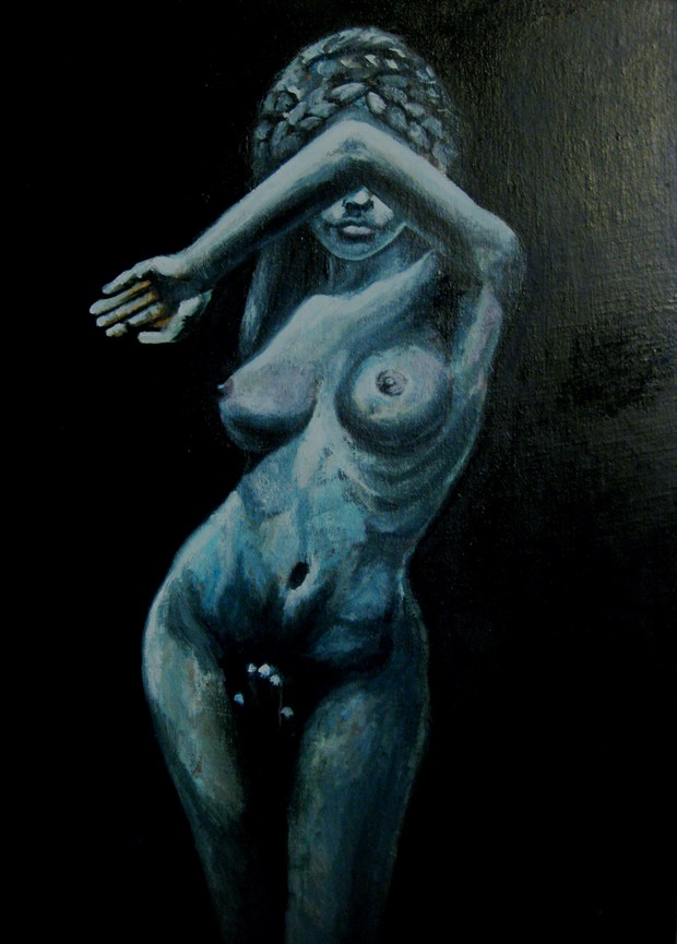 Blue Artistic Nude Artwork by Artist Daniel