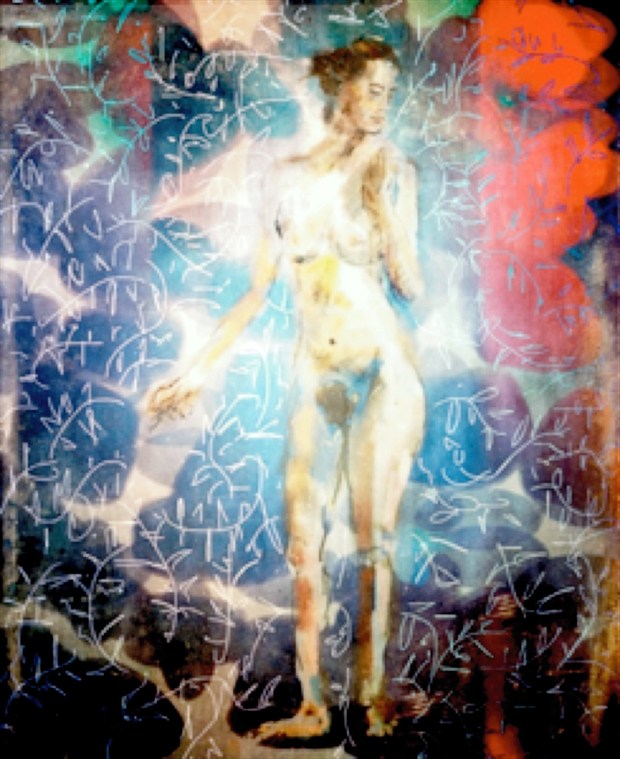 Blue Artistic Nude Artwork by Photographer Jeff Levine