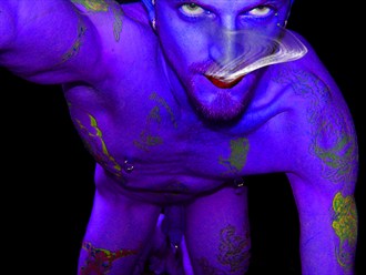 Blue Devil Artistic Nude Artwork by Photographer Monet Kittrell