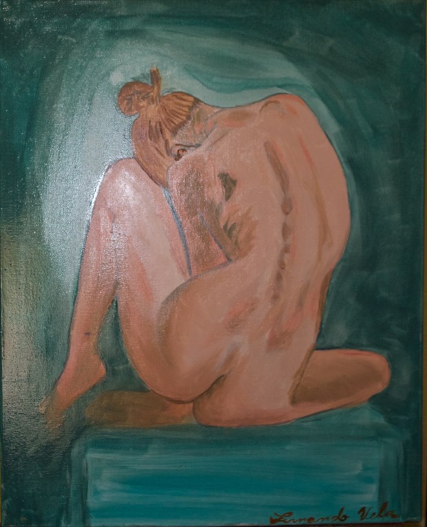 Blue Nude Artistic Nude Artwork by Artist Fernando