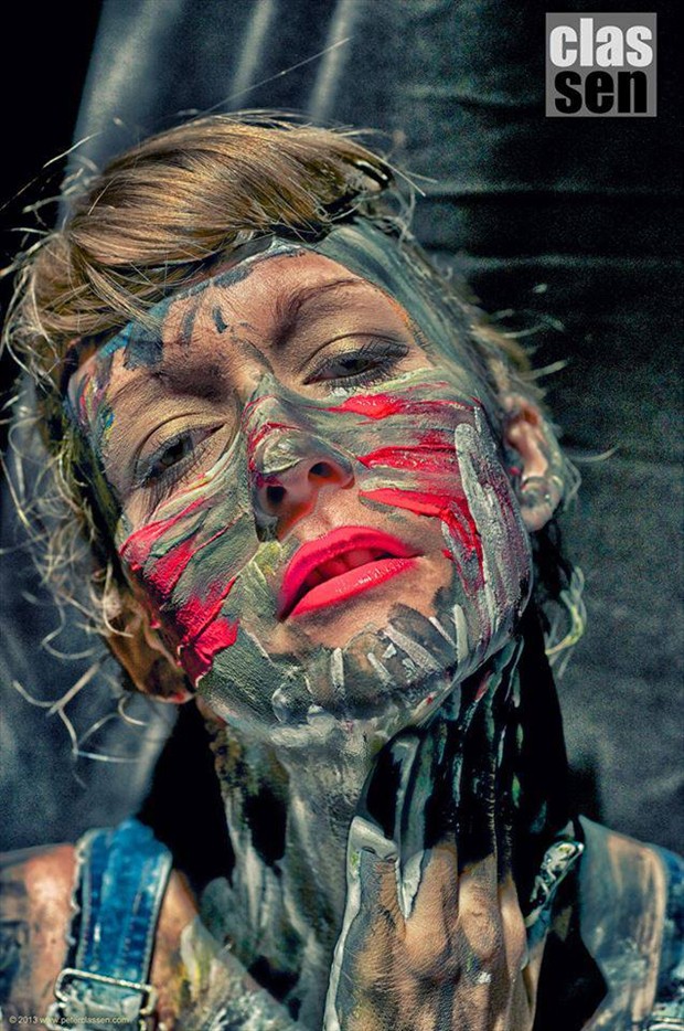 Body Painting Expressive Portrait Artwork by Model Ali Hanney