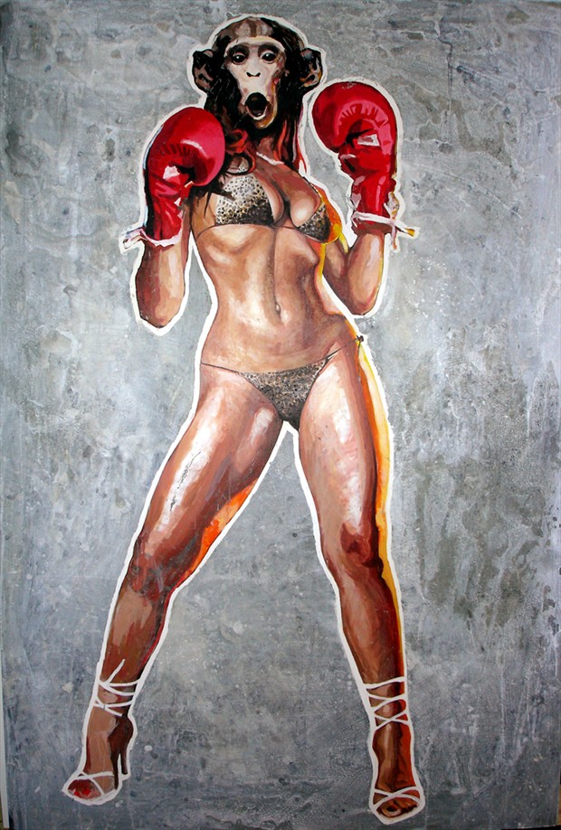 Boxer Surreal Artwork by Artist wreckage