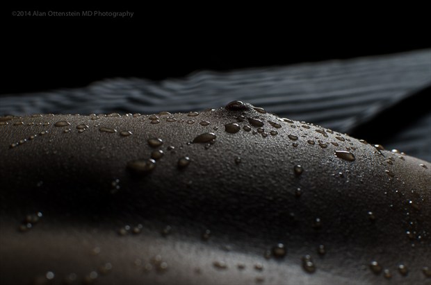 Breast nipple, water droplets. Artistic Nude Photo by Photographer AOPhotography
