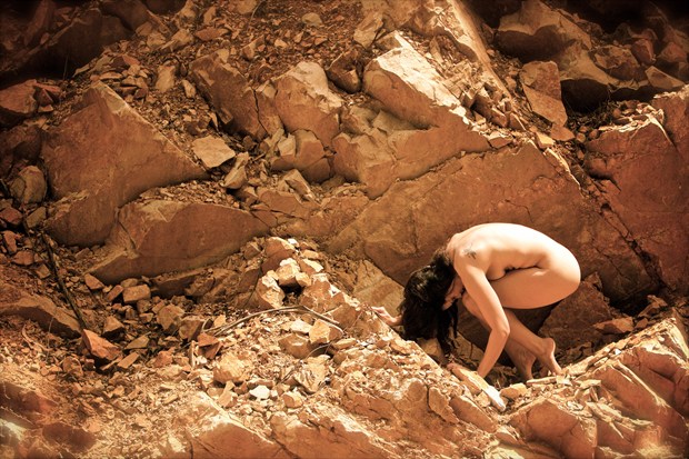 Bree on Rocks Artistic Nude Photo by Photographer John Matthews
