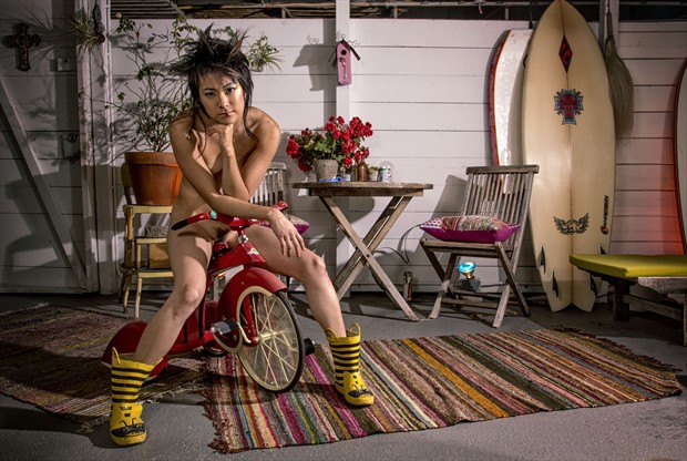 Bumblebeeboots and a trike Artistic Nude Photo by Photographer Bmorrisphoto