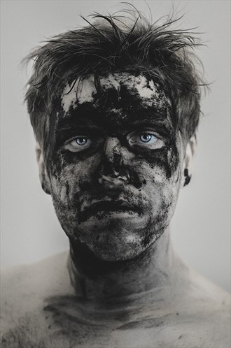 Burned Self Portrait Photo by Artist Martin Loxvi