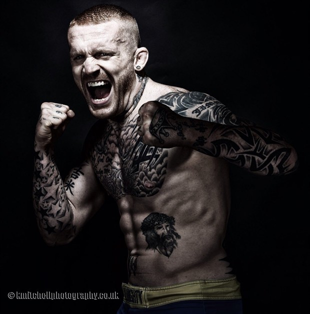 Cage fighter Tattoos Photo by Photographer Keith Mitchell