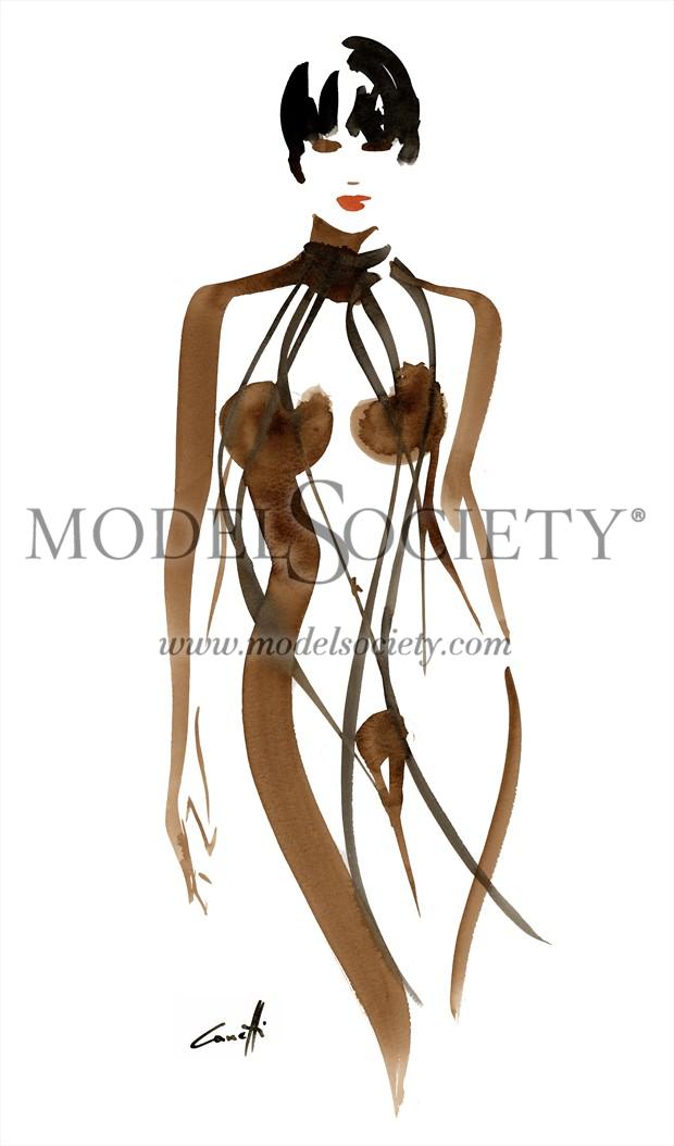 Capucine Artistic Nude Artwork by Artist Michel Canetti