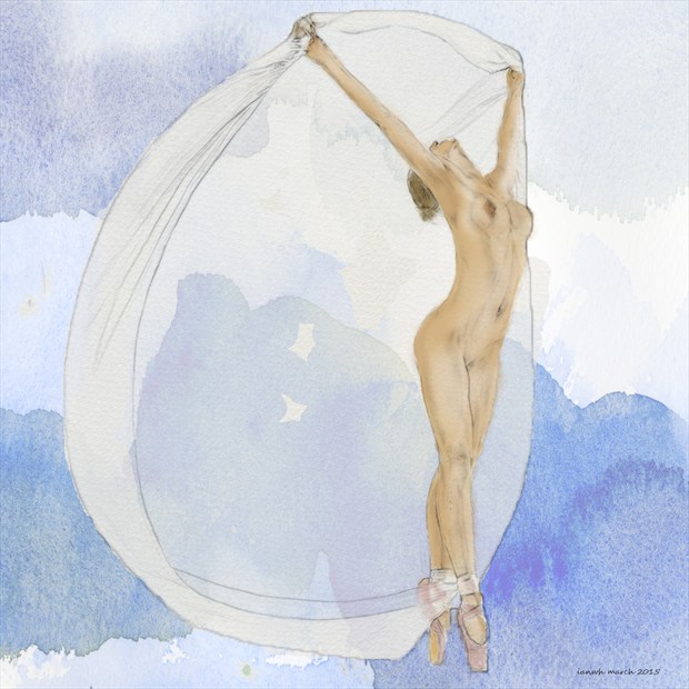 Catching the breeze Artistic Nude Artwork by Artist ianwh
